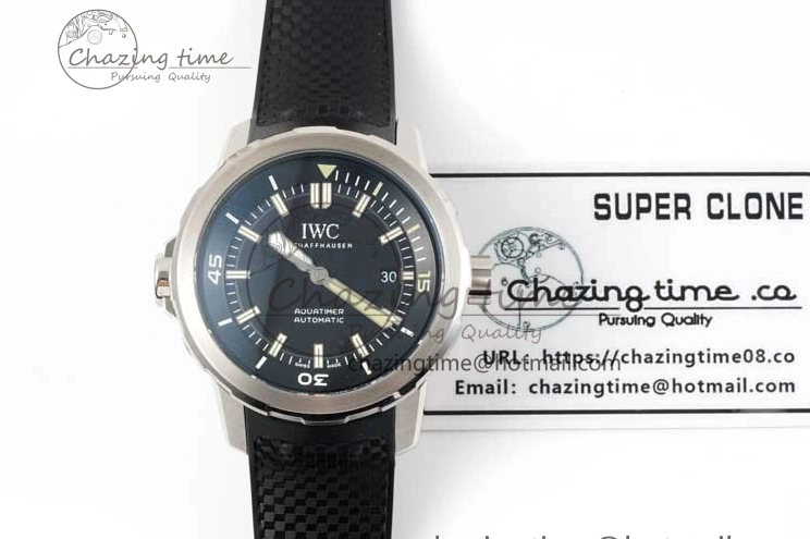 MIROTIME 1229 TechFriendly Aquatimer SS IW3290 RSF 1:1 Best Edition Black Dial on Black Rubber Strap A 7076